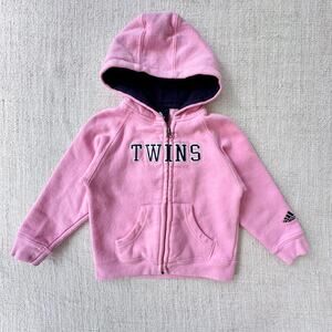 Adidas Pink Minnesota Twins Zippered Hoodie Sweatshirt VGUC 2T